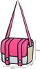 Xugq66 3D Style 2D Drawing Cartoon Bag Comic 3D Messenger Bag