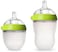 Comotomo (Green) - Natural Feel Bundle - 2 Items: 240ml Baby Bottle Green &amp; 150ml Baby Bottle Green