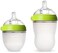 Comotomo (Green) - Natural Feel Bundle - 2 Items: 240ml Baby Bottle Green &amp; 150ml Baby Bottle Green