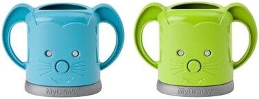 InchBug MyDrinky - The Adjustable Juice Box Holder 2 Pack (Lime/Aqua)