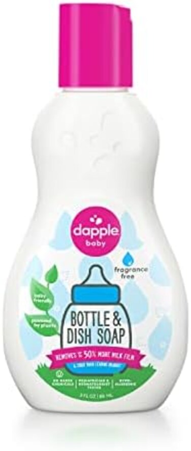زجاجة وطبق سائل للأطفال من شركة دابل، خالٍ من العطور، حجم مناسب للسفر 88 مل