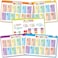 merka Educational Placemats for Kids - Math Set - Bundle of 4 Mats - Addition, Subtraction, Multiplication, Division and Fractions - Non Slip, Washable and Reusable - Learn Mathematics