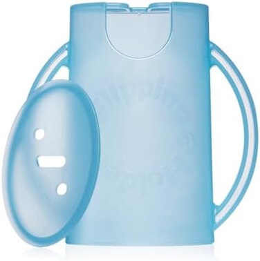 Flipping Holder The , a mess-free food pouch and juice box holder for babies, toddlers, and kids