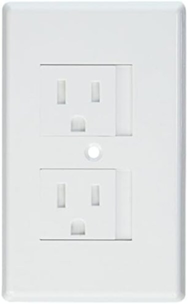 أغطية مأخذ كهربائية آمنة على الحجم 25 قطعة من ماميز هيلبر، باللون الأبيض