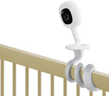 iTODOS Baby Monitor Mount Compatible with Nanit Pro Smart Baby Monitor &amp; Flex Stand,Arlo,Versatile Twist Mount Without Tools or Wall Damage,Travel Baby Monitor Accessory-Gray