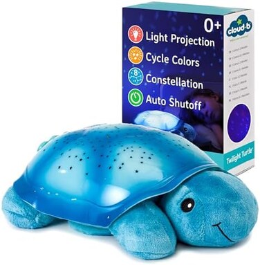 Cloud b Calming Nightlight Star Projector   Gentle Brightness   3 Colors   8 Constellations   Auto-Shutoff   Twilight Turtle Blue