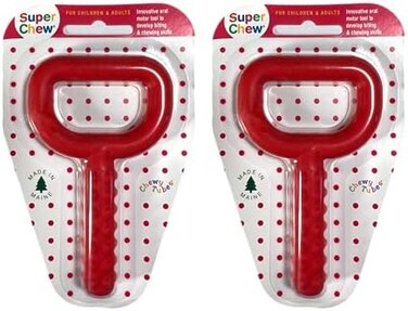 أنابيب مطاطية فائقة تسنين باللون الأحمر، عبوة من قطعتين