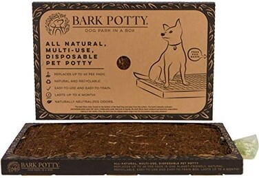 Bark Potty Disposable Dog Potty - Multi-Use, Odor Neutralizing, Non-Leaking - Replaces up to 60 Pee Pads - Indoor/Outdoor