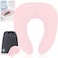 Jool Baby Products Folding Travel Potty Seat for Girls, Fits Round &amp; Oval Toilets, Non-Slip Suction Cups, Includes Free Travel Bag -