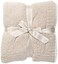 Barefoot Dreams Contrast Trim Throw Blanket 45" x 60" (Stone/White)