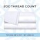 وايت كلاسيك ملاءات سرير مستشفى مسطحة، ملاءات مسطحة مقاس مزدوج، عبوة من 3 قطع