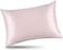 الاسكا بير - غطاء وسادة من الحرير الطبيعي، لا يسبب الحساسية، 19 مومي، عدد الخيوط 600 ٪ حرير التوت 100%، مقاس قياسي 50 × 75 سم مع سحاب مخفي (بينك)