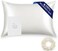 ALASKA BEAR Natural Silk Pillowcase, Hypoallergenic, 19 momme, 600 thread count 100 percent Mulberry Silk, King Size 50 x 90 cm with Hidden Zipper((1pc, Ivory White)