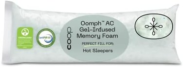 كوب هوم جودز حشوة مكيف هواء اكسترا اومف من رغوة الذاكرة المحشوة بالجل، كيس 1/2 باوند، عبوة اعادة تعبئة لوسادة ايدن ميموري فوم، جرين جارد جولد ومعتمدة من سيرتيبور-يو اس