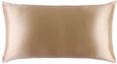 سليب غطاء وسادة سيلك كينج بلون كراميل (20 انش × 36 انش) - غطاء وسادة من حرير التوت النقي 100% 22 موم - مضاد للشيخوخة ومضاد لراس السرير ومضاد للتجعد اثناء النوم
