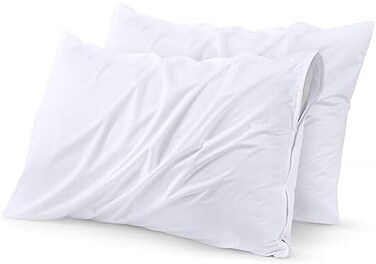 يوتوبيا بيدنغ واقي وسادة مقاوم للماء بسحاب (عبوة من قطعتين) مقاس كينج - غطاء وسادة مقاوم لحشرات الفراش 20 × 38 انش