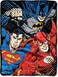 Northwest DC Comics Justice, League Trio Micro Raschel Throw Blanket, 46" x 60", Multi Color, 1 Count