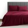 طقم شراشف كاليفورنيا مقاس كينج من كلارا كلارك، بجيب عميق لسرير مقاس كاليفورنيا كينج - من 4 قطع، شراشف سرير فائقة النعومة وأغطية وسادة، بلون بورغندي أحمر مقاس كاليفورنيا كينج