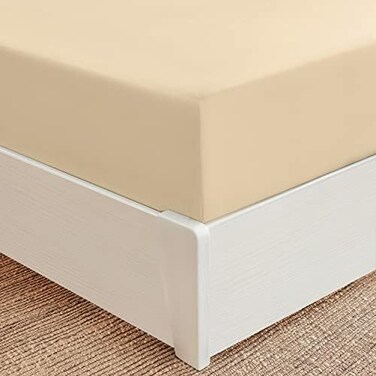 ميلاني ملاءة سرير فاخرة من المايكروفايبر المصقول 1800 مقاس كينغ - 78 × 80 انش (بيج)