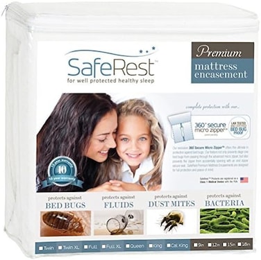 SafeRest Premium Zippered Mattress Encasement - Lab Tested B