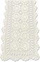 KEPSWET Cotton Handmade Crochet Lace Table Runner Beige Rectangle Coffee Table Dresser Decor (14x72 inch)