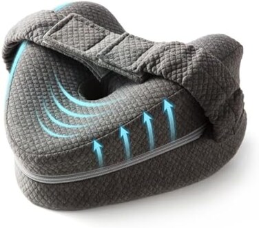 وسادة ركبة للنوم على الجانب - وسادة بين الساق للنوم - وسادة لتخفيف الام عرق النسا تدعم الام الظهر والورك - وسادة دعم بين الساقين لدعم الركبة والام اسفل الظهر