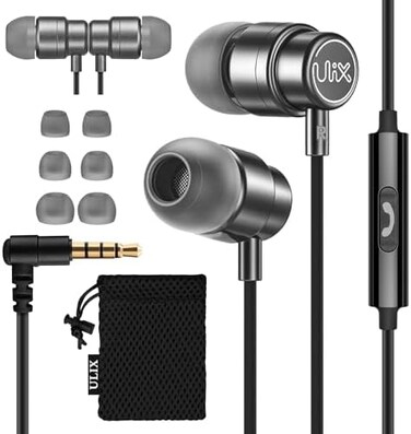 UliX YOLEX Rider Wired In-Ear Headphones, Headphones with Microphone, with Anti-Tangle Cable, Headphones for iPhone, iPad, Samsung, School Students, Children, Women and Small Ears.