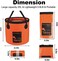 Autodeco 5 Gallon Collapsible Bucket, Collapsible Water Bucket, Portable Washbasin for Camping, Fishing, Travel and Outdoor Gardening, Orange, 1 Piece 20 Litres.