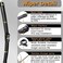 AUTOBOO OEM Windshield Wiper Blade Replacement for GMC Terrain Chevy Equinox 2010-2017 Original Equipment Wiper Blade Set - 241713 (Set of 3 pieces)
