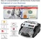 جهاز عد النقود المزيفة DOMENS UV/MG/ER/DD، عداد قيمة الدولار الأمريكي، شاشة LCD لوضع إضافة الدفعة (أسود ورمادي)