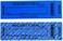 TamperSTOP Tamper Seals Set - 50 Pieces of Stickers/Labels/Stickers/Stickers for Expensive Surfaces or Reusable Pack (Blue, L 35 x 120 mm, Triple Serial Numbers).