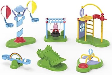 Peppa Pig Peppa Balloon Park Preschool Toy by Peppa Adventures, Play Set with 6 Accessories for Children Ages 3 and Up