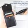 Teskyer ID Badge Holder with Retractable Lanyard, 4 Card Slots ID Card Holder with Zipper Pocket, Easy Swipe ID Holder for Work ID, School ID, Metro Card and Access Card.