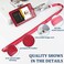 Teskyer Badge Holder, Leather ID Badge Holder with Retractable Neck Lanyard for Offices ID, School ID, Driver Licence 2 Card Slots.