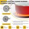 AMI PARTS MP22YA Electric Range Burner Element Unit Set（2 pcs MP21YA 8"2 pcs MP15YA 6"with 4pcs 330031 Range Burner Receptacle Kit Fit for Whirl-pool Ken-more Stoves Replace WP660532, WP660533.