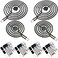 AMI PARTS MP22YA Electric Range Burner Element Unit Set（2 pcs MP21YA 8"2 pcs MP15YA 6"with 4pcs 330031 Range Burner Receptacle Kit Fit for Whirl-pool Ken-more Stoves Replace WP660532, WP660533.