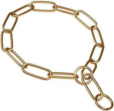 طوق تدريب Dogline Herm Sprenger Curogan Long Link Fur Saver مضاد للحساسية وخالٍ من النيكل، سلسلة انزلاقية مانعة للشد لجميع الكلاب، سهل التحكم، صنع في ألمانيا، 3 مم، 24 بوصة، 62 سم.