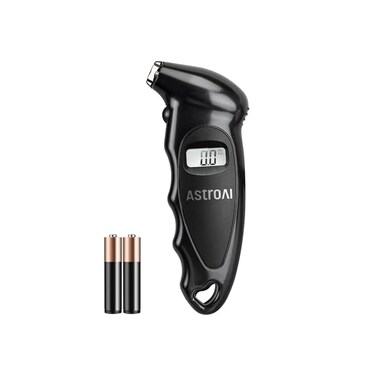 AstroAI Digital Tire Pressure Gauge 150 PSI 4 Settings for Car Truck Bicycle with Backlit LCD and Non-Slip Grip Tyre Pressure Checker (Black.