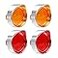 NTHREEAUTO Turn Signal Lens Cover with Chrome Visor Compatible with Harley Dyna Fatboy Softail Road Glide.