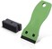 EHDIS 1. 5" Plastic Razor Scraper with 10pcs Double Edged Plastic Blades for Removing Labels Stickers Decals on Glass Windows (Green.
