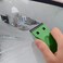 EHDIS 1. 5" Plastic Razor Scraper with 10pcs Double Edged Plastic Blades for Removing Labels Stickers Decals on Glass Windows (Green.