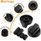 Blutoget 4 Pack Black Universal Control Knobs with 12 Adapters - Compatible for Oven Stove Range - Universal Stove Knobs - Wide Range of Availability.