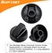 Blutoget 4 Pack Black Universal Control Knobs with 12 Adapters - Compatible for Oven Stove Range - Universal Stove Knobs - Wide Range of Availability.