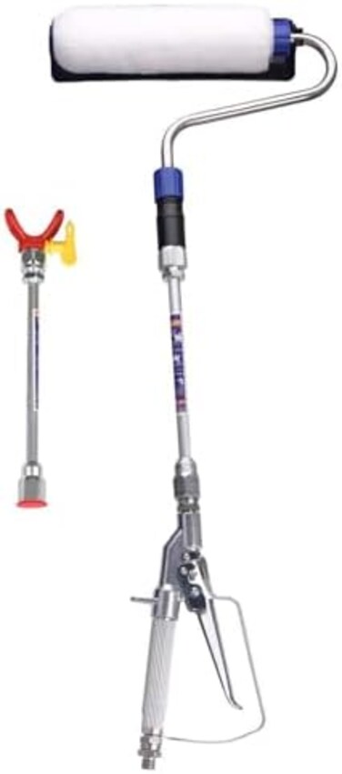 DUSICHIN Inner Feed Airless Paint Spray Roller Sprayer Gun Attachment Kit Accessories High Pressure Wand Power Roller 10 Inches Extension for Titan Graco Airless Paint Sprayer Aftermarket Parts DUS133