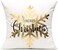All Smiles White Gold Christmas Decorations Throw Pillow Covers 18X18 Set of 4 Winter Xmas Navidad Home Holiday D&eacute;cor Velvet Cushion Cases for Sofa Tree Snowflake Reindeer.