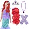 Yosbabe Princess Mermaid Wig Ariel Braid Princess Mermaid Ariel Dress Up Halloween Costume Cosplay Accessories for Kids Girls.