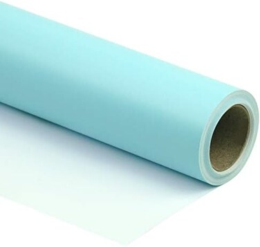 RUSPEPA Light Blue Wrapping Paper Solid Color for Wedding, Birthday, Shower, Congrats, and Holiday - 30 inches x 32. 8 feet.