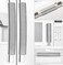 Miss.Silk Refrigerator Door Handle Covers, Set of 5, Keep Your Kitchen Appliance Clean from Smudges, Drips, Food Stains, Oil, Handmade Decor Protector for Fridge, Ovens, Dishwashers (Grey.
