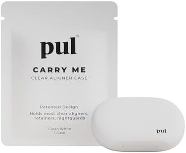 علبة تقويم الأسنان الشفافة من Pultool من PUL (أبيض).