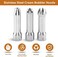 Agatige 3Pcs Cake Decorating Nozzle Set, Universal Whipped Cream Dispenser Replacement Tips Parts for Cream Whipper Stainless Steel.